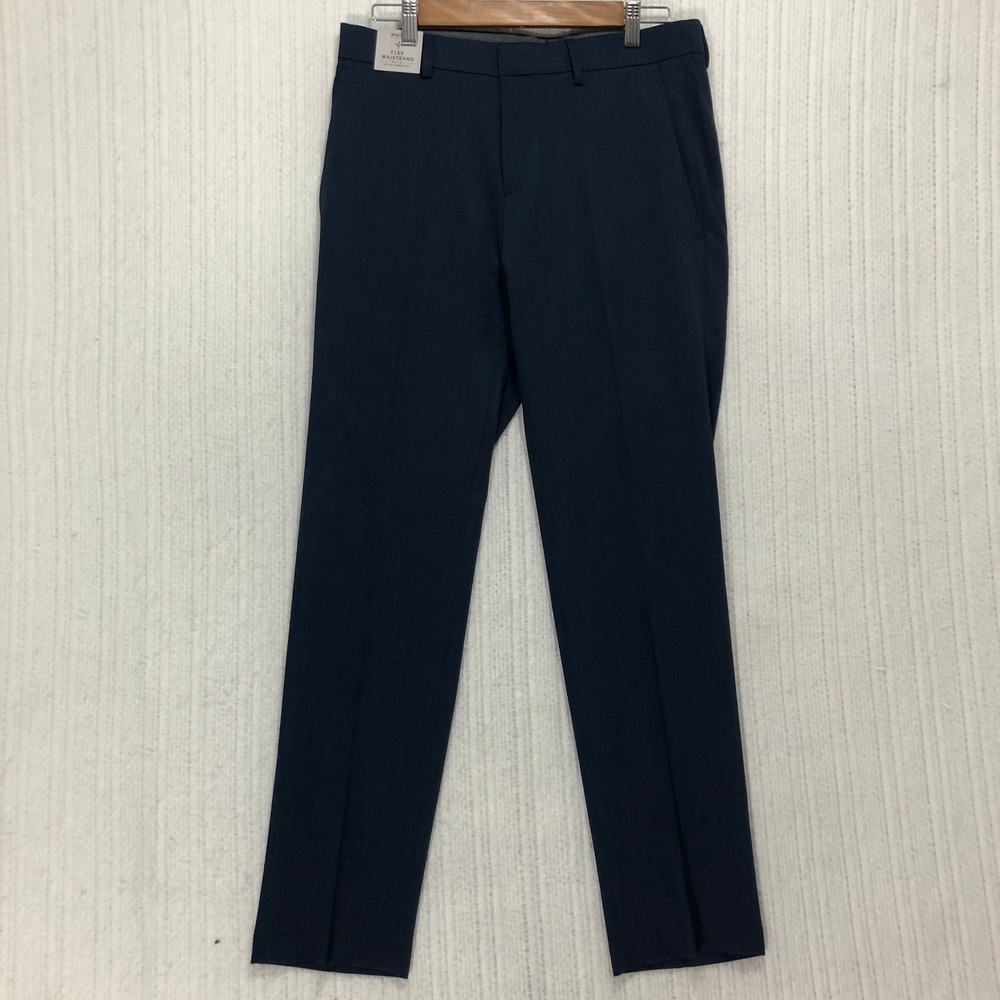 REACTION KENNETH COLE Mens‎ Stretch Slim Fit Dress Pants Navy Blue 31W X 30L